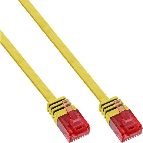 InLine® Patchkabel flach, U/UTP, Cat.6, gelb, 1m 71601Y