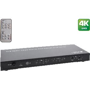 InLine® HDMI Matrix Switch / Umschalter, 4K2K, 4 Eingänge auf 2 Ausgänge 65011K