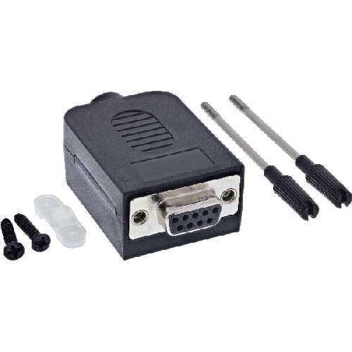 InLine® D-Sub 9 Breakout-Terminalblock, Buchse, Schraubklemme, Rändelschraube 92501G