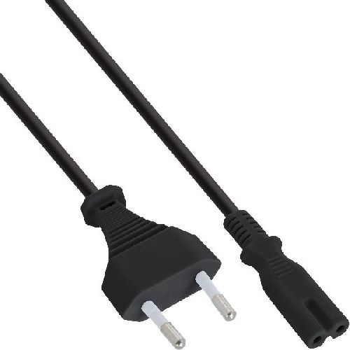 InLine® Netzkabel, Netzstecker auf Euro 8 C7 Stecker, 0,30m 16654O