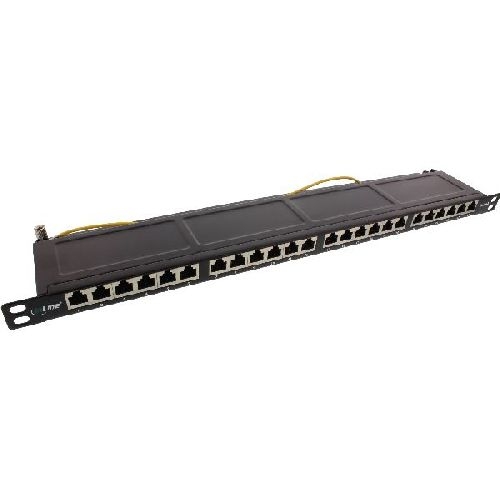 InLine® Patchfeld Cat.6A 24-fach 19 0,5HE schwarz RAL9005 76824F