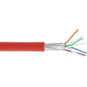 InLine® Patchkabel, S/FTP (PiMf), Cat.6A, 500MHz, halogenfrei, Kupfer, rot, 100m 76899R