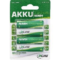 InLine® NiMH-Akku, Mignon (AA), 2350mAh, im 4er Blister 01288