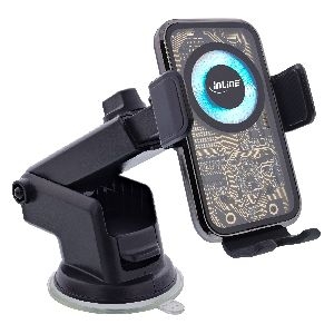 InLine® KFZ Smartphone Halterung, ONE TOUCH QI 2, universal, Wireless Charger 23156Q
