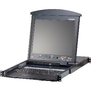 ATEN KL1508AM UK Cat.5 KVM-Switch 8-Port, 17"-LCD, Dual-Rail, UK-Layout 60717R