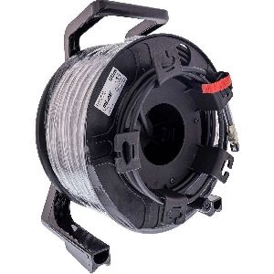 InLine® Netzwerk-Kabeltrommel Outdoor, Cat.6A PUR RJ45, 90m, schwarz 78594A