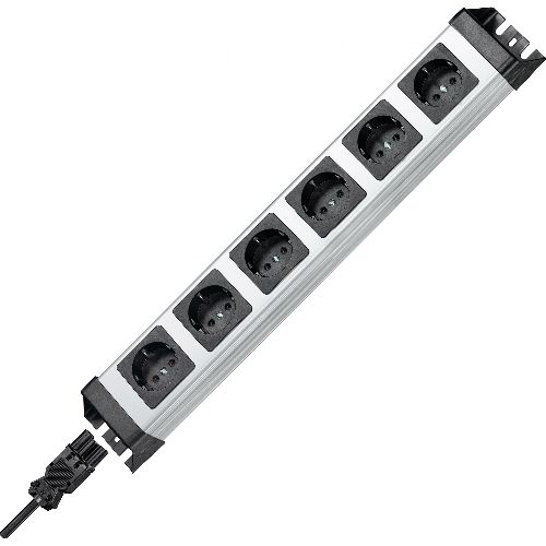 Kopp POWERversal 6-fach, Schalter, GST Ein-/Ausgang, silber-schwarz 16787F