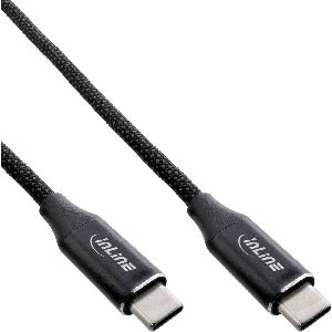 InLine® Magnetic USB-C Kabel, USB-C Stecker/Stecker, 100W, schwarz, 2m 35882