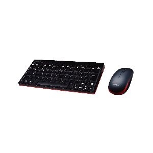 Perixx PERIDUO-712 DE W, Mini Tastatur und Maus Set, schnurlos, schwarz 57149O