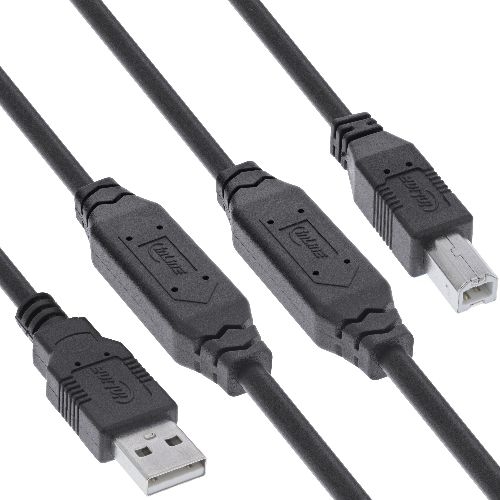 InLine® USB 2.0 Aktiv-Kabel, USB-A Stecker zu USB-B Stecker, 25m 34514A