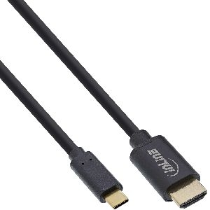 InLine® USB Display Kabel, USB-C Stecker zu HDMI Stecker, 2m 64112