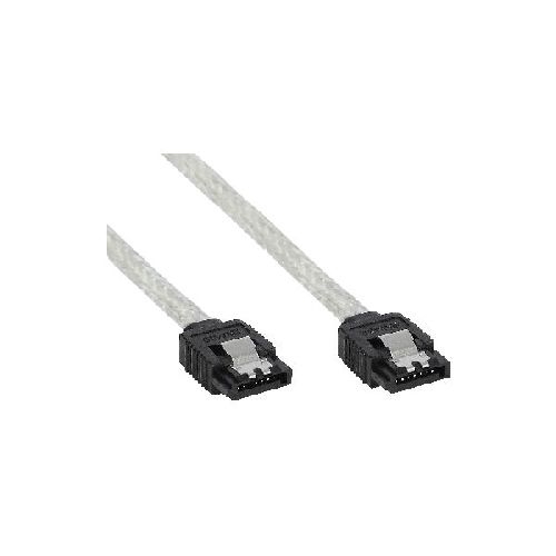 InLine® SATA 6Gb/s Kabel rund, mit Lasche, 0,5m 27305R