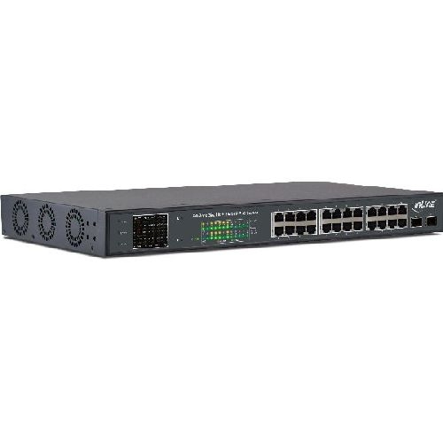 InLine® PoE+ Gigabit Netzwerk Switch 24 Port, 1Gb/s, 2xSFP,191HE (inkl. Winkel) 32324P