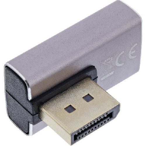 InLine® DisplayPort 1.4 Adapter, DisplayPort St/ Bu, 90° vertikal links, 8K 17291I