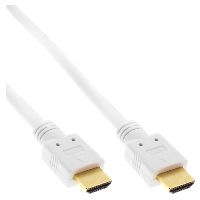 InLine® HDMI-High Speed Kabel mit Eth., Premium, ST / ST, weiß / gold, 1m 17501W