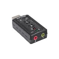 InLine® 33051C InLine® USB Audio Soundkarte, mit virtuellem 7.1 Surround Sound