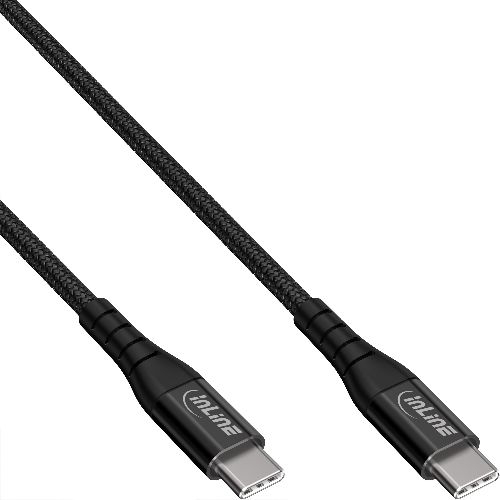 InLine® USB 2.0 Kabel, USB-C Stecker/Stecker Schnellladekabel 100W, 1m 35851