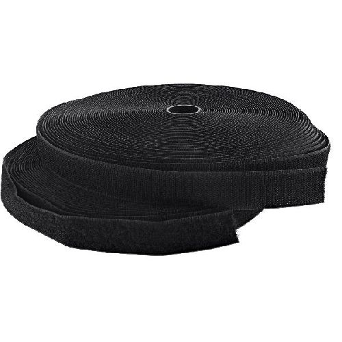 InLine® Kabelbinder, Klettband 2-teilig, 25mm, schwarz, 25m 59933S