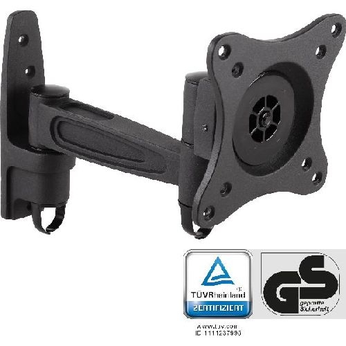 InLine® Wandhalterung, für Monitore bis 69cm (27), max. 15kg, einteiliger Arm 23106D