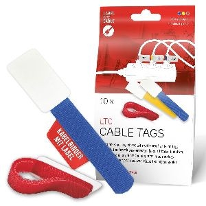 Label-The-Cable LTC CABLE TAGS, Klett Kabelfahnen beschriftbar 10er Set bunt 59932E
