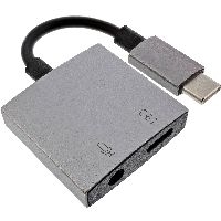 InLine® USB-C Audio Adapterkabel, USB-C zu 3,5mm Buchse + PD 30W 33054F