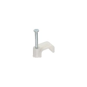 InLine® Kabelschelle 10mm eckig, weiß, 100 Stück 44021