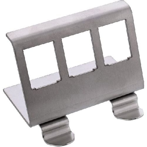 InLine® Keystone SNAP-In Metall-Modulhalter, 3-fach für Hutschiene 76203E