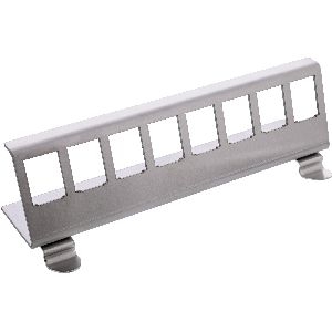InLine® Keystone SNAP-In Metall-Modulhalter, 8-fach für Hutschiene 76203H