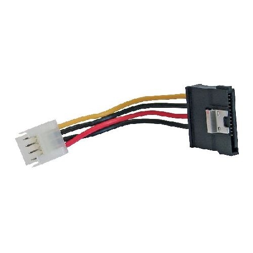 InLine® SATA Stromadap-Kab., 1x 8,89cm (3,5) BU/15pol SATA ST, m. Lasche, 0,15m 29660B