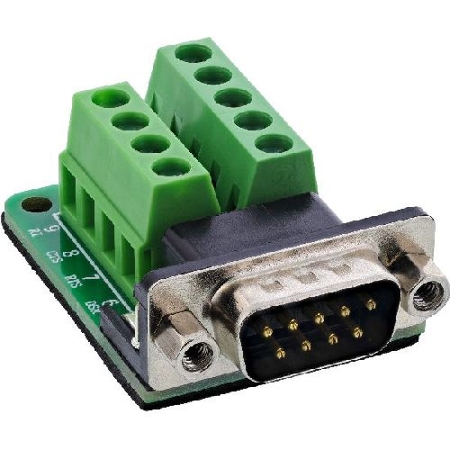 InLine® Terminalblock D-Sub 9 Stecker, 2-reihig, Schraubklemme 92501F
