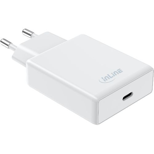 InLine® USB Netzteil Ladegerät, Single USB-C, PD, AVS, 65W, weiß 31565W