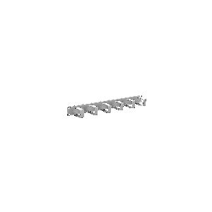 Triton RAC-VP-X21-A1 19&quot; Kabelführungspanel 1HE, 6 Metallbügel 40x70mm, grau 01957B