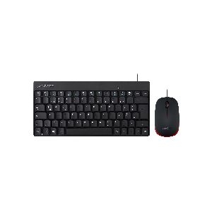 Perixx PERIDUO-212 DE, Mini USB-Tastatur und Maus Set, schwarz 57215A