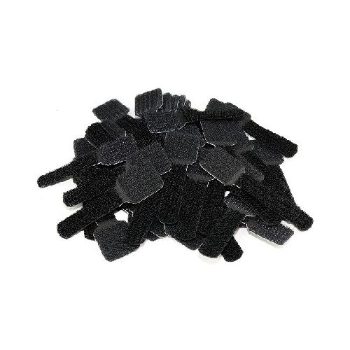 LABEL THE CABLE LTC PRO Wall Straps, Klett-Kabelhalter, 50er-Pack, schwarz 59935F