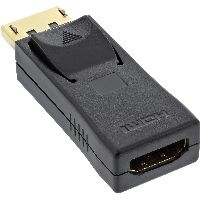 InLine 17198J InLine® DisplayPort Adapter, DisplayPort Stecker auf HDMI Buchse, 4K2K, mit Audio, sch
