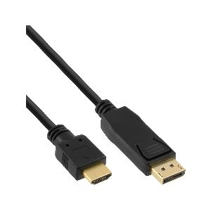 30er Bulk-Pack InLine® DisplayPort zu HDMI Konverter Kabel, schwarz, 2m B-17182