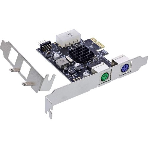 InLine® Schnittstellenkarte, 2x PS/2, PCIe, USB-Pfostenstecker, MCS9990 76620P