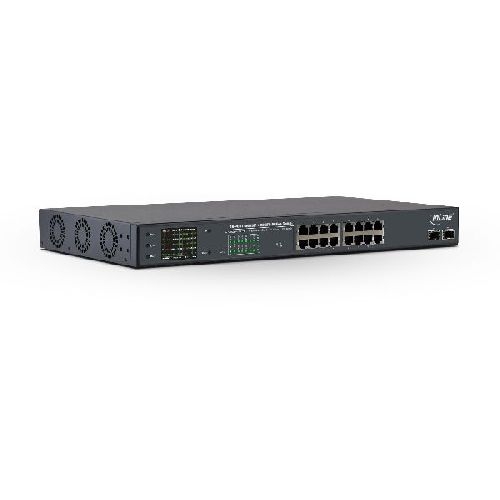 InLine® PoE++ Gigabit Netzwerk Switch 16 Port, 1Gb/s, 2xSFP,191HE(inkl. Winkel) 32316P
