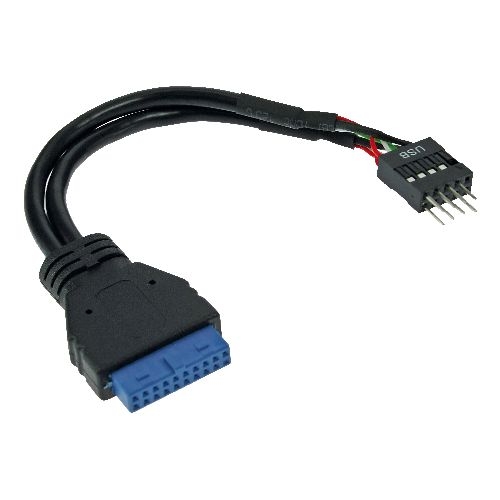 InLine® USB 3.0 zu 2.0 Adapterk. int., USB 3.0 / USB 2.0 Pfostenanschluss, 0,15m 33446I