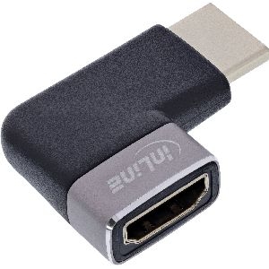 InLine® HDMI Adapter, HDMI A Stecker / Buchse, 90° rechts, 8K UHD 17991D