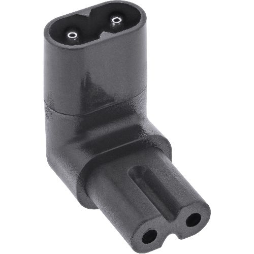 InLine® Netzadapter IEC 60320 C8 / C7, oben/unten gewinkelt 2pol 16723H