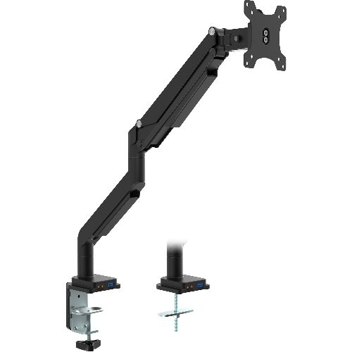 InLine® Tischhalterung mit Lifter und USB/Audio bis max. 82cm 32" 9kg 23158B
