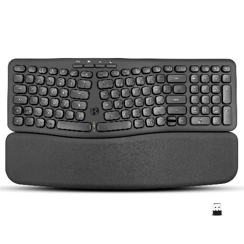 Perixx PERIBOARD-636 DE, ergonomische Wireless Tastatur, inkl. Handballenpolster 57156J