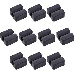 10er Pack InLine® Kabelclip, 1-fach, selbstklebend, schwarz 59971I