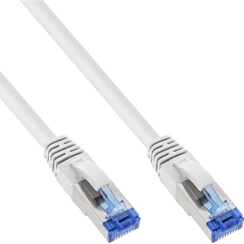 InLine® Patchkabel, S/FTP (PiMf), Cat.6A, halogenfrei, weiß, 2m 76802W