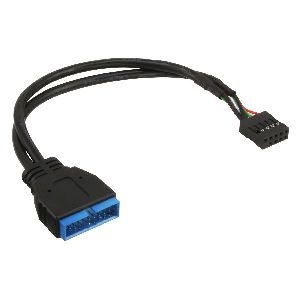 InLine® USB 2.0 zu 3.0 Adapterk. int., USB 2.0 Mainb./USB 3.0 int., 0,30m 33449M