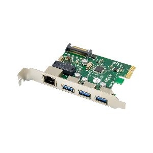 InLine® Combokarte Gigabit Netzwerk und USB 3.2 Gen.1, 1x RJ45, 3x USB-A 51125R