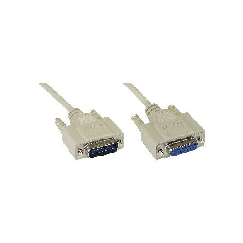 InLine® Joystickverlängerung, 15pol Stecker / Buchse, 2m, vergossen 17740