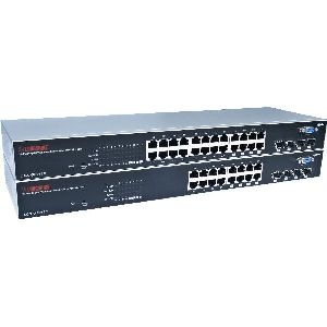 Longshine Gigabit Switch, 24-Port, LCS-GS9428-A, 19-Version, Web Smart SNMP 32334M