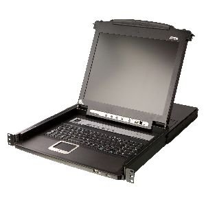 ATEN CL5716M DE KVM Switch 16-Port 17"-LCD Single Rail (PS/2-USB VGA) DE-Layout 60628J